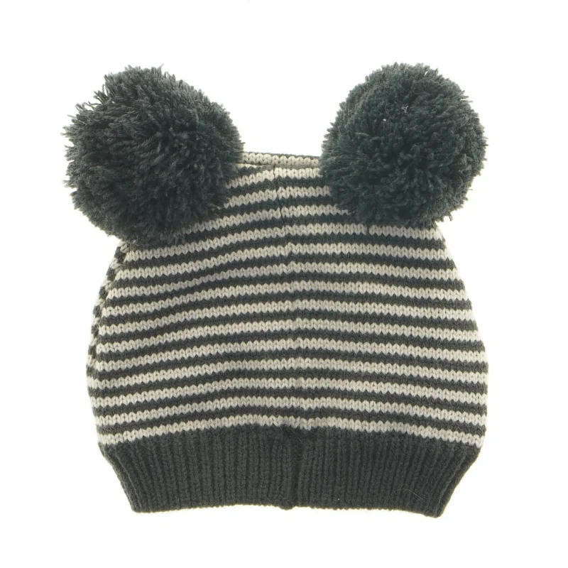 Stribet hue med pomponer fra Next (str. 6 mdr)