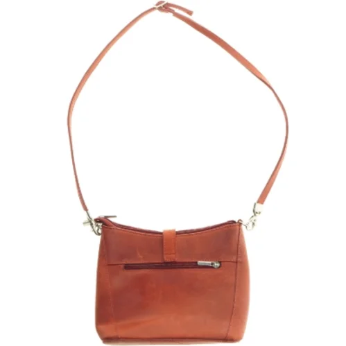 Rød læder skuldertaske fra Rudi & Harald Nielsen (str. 23,5x17 cm)