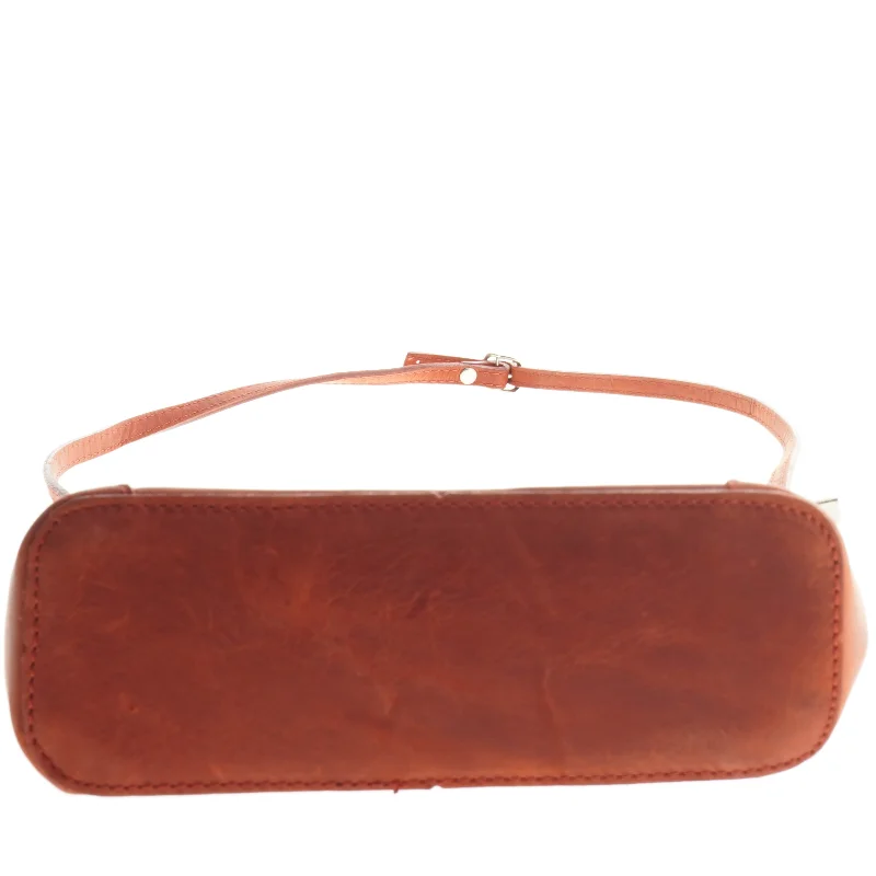 Rød læder skuldertaske fra Rudi & Harald Nielsen (str. 23,5x17 cm)