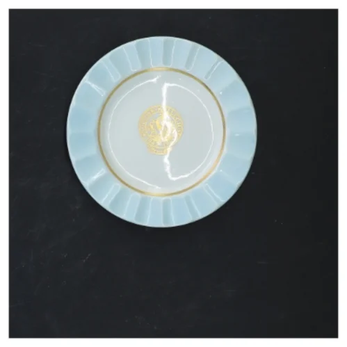 Porcelæns desserttallerken/askebæger med dekorativt motiv fra Royal Copenhagen (str. Ø 13 cm)