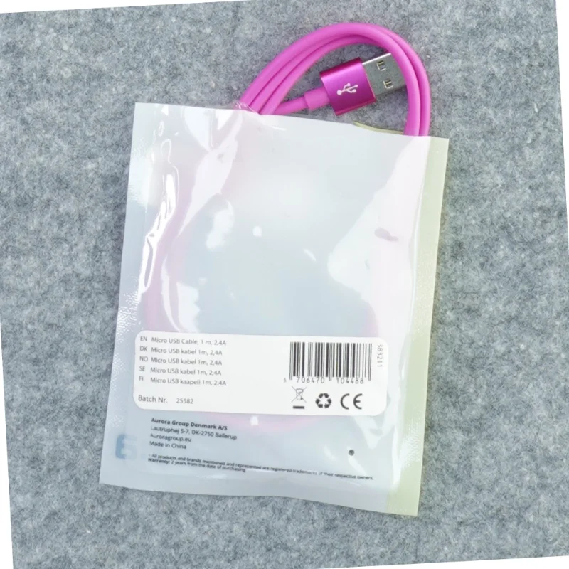 Mikro usb cable fra Moba (str. En meter)