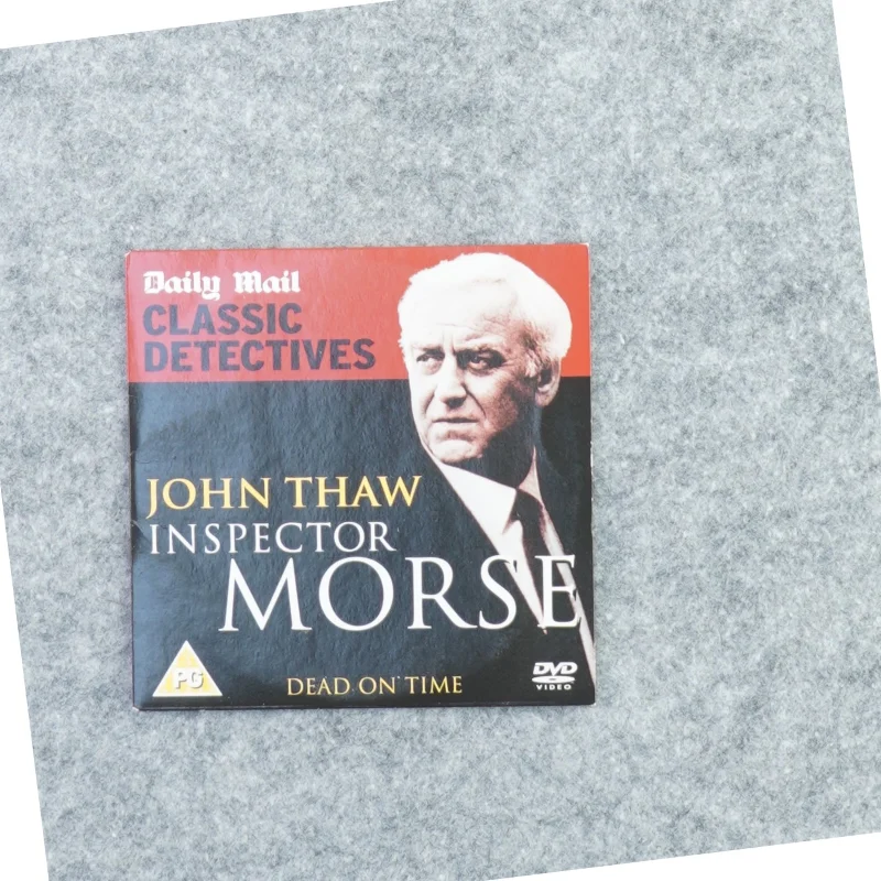 John Thaw, Inspector Morse, dead on time fra Daily Mail (str. 12 x 12 cm)