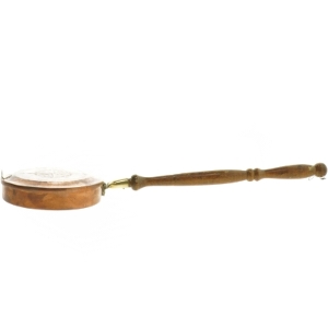 Kobber sengevarmer med håndtag (str. 45x13 cm)