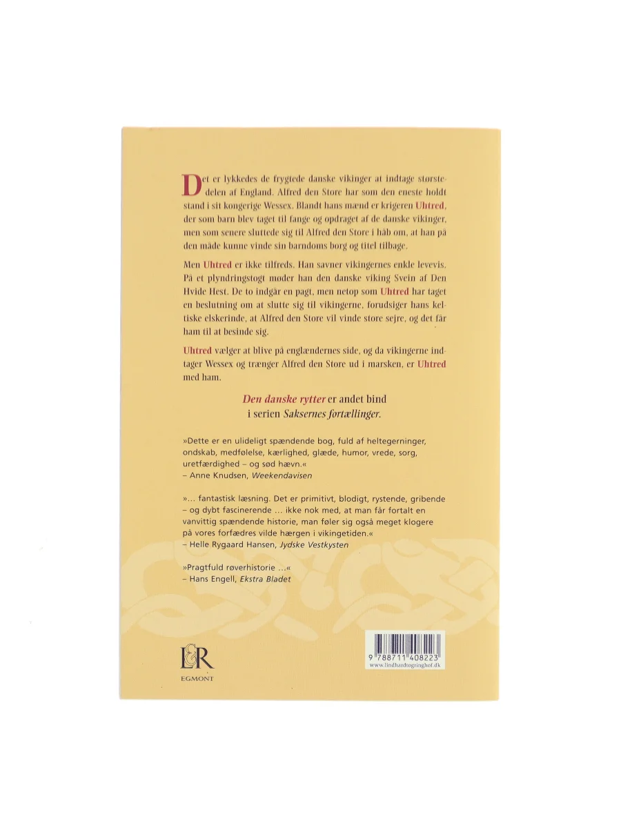 Forsiden af Den danske rytter (The Pale Horseman) af Bernard Cornwell