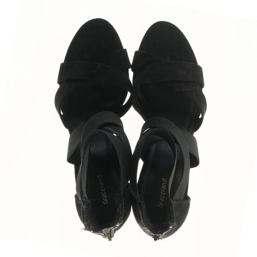 Sort kilehæl sandal str. 41 fra Graceland (str. 41 )