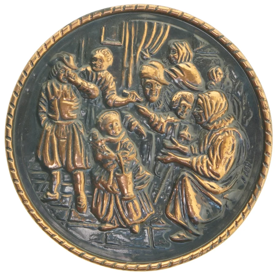 Relief kobber ophæng (str. Ø 22 cm)