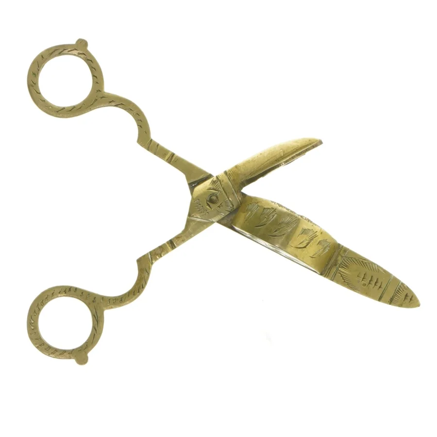 Antikke messing lysesakse (str. 17x6 cm)