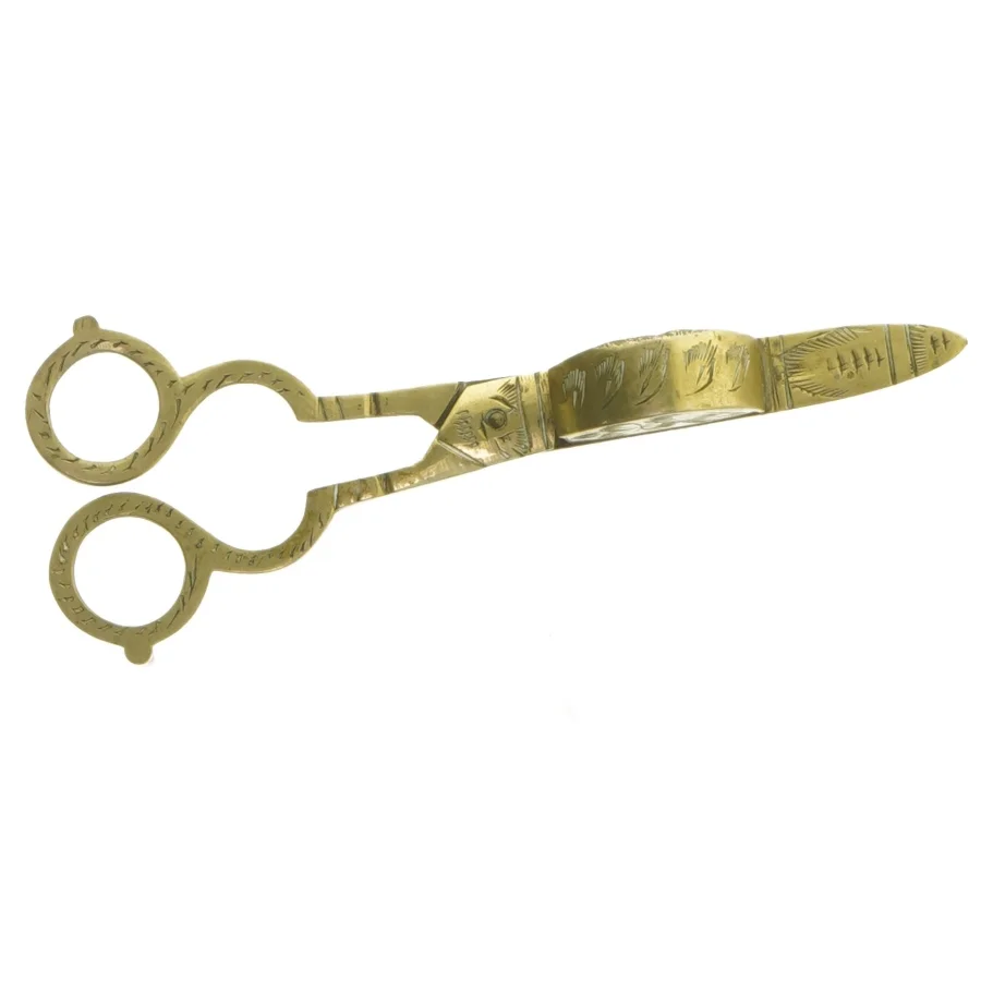 Antikke messing lysesakse (str. 17x6 cm)