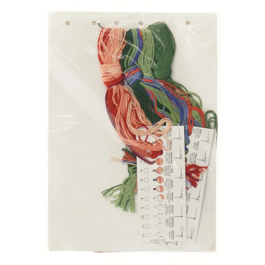 Broderikit med blomsterdesign fra Permin (str. 30x73 cm)