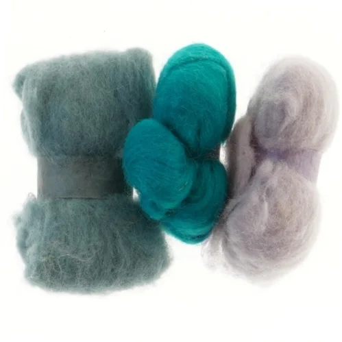 Bunter med farvet uld (str. 13 cm)