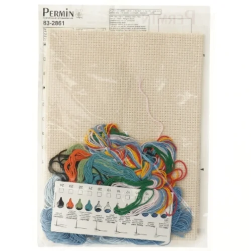 Broderikit til pude fra Permin (str. 30x30 cm)