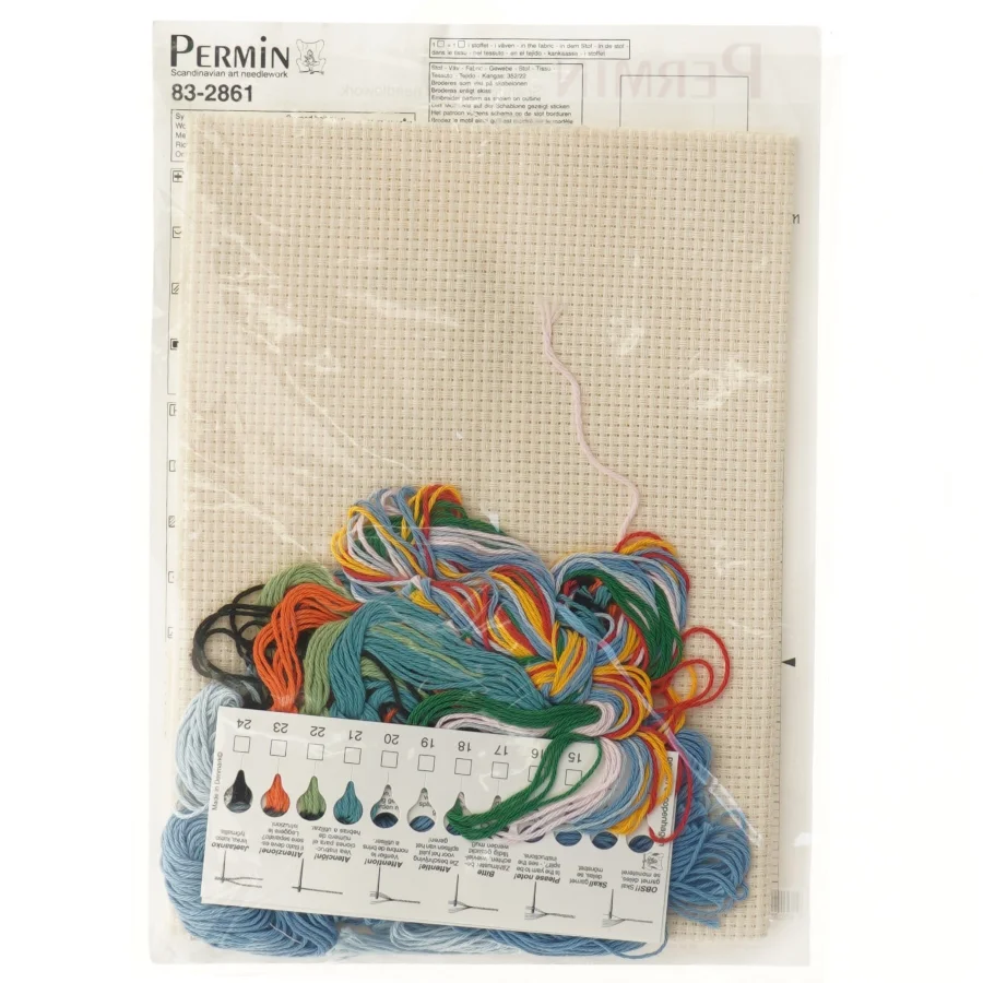 Broderikit til pude fra Permin (str. 30x30 cm)