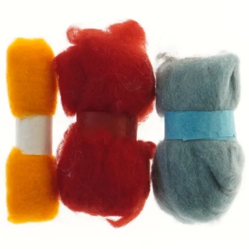 Farvet filt sæt (str. 14 cm)