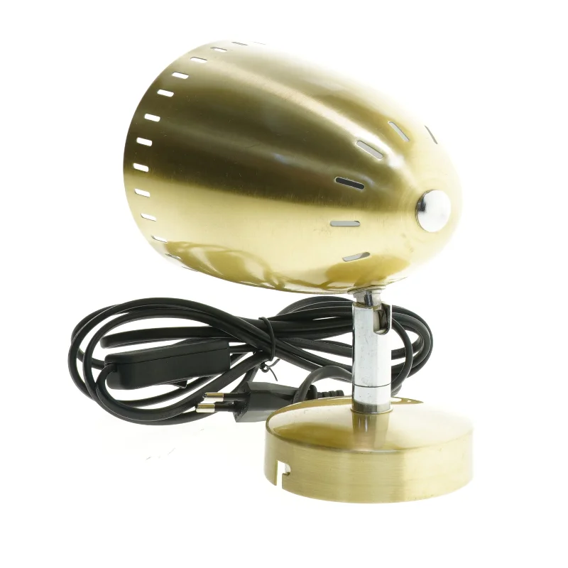 Væglampe i messing fra SunFlux (str. Ø. 10,5 cm. længde. 17 cm)