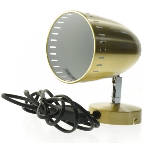 Væglampe i messing fra SunFlux (str. Ø. 10,5 cm. længde. 17 cm)