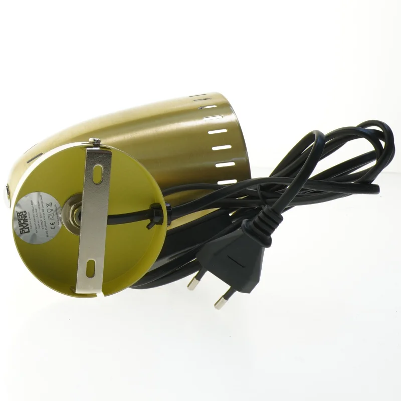 Væglampe i messing fra SunFlux (str. Ø. 10,5 cm. længde. 17 cm)