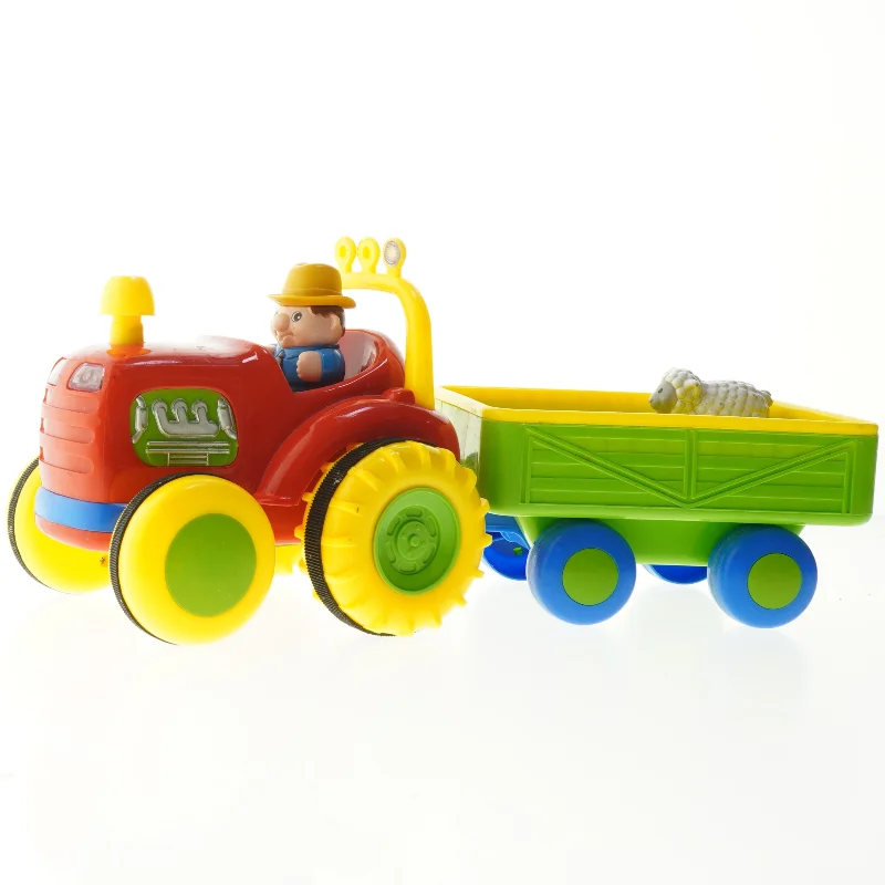 Legetøjstraktor med anhænger (str. 40 cm)