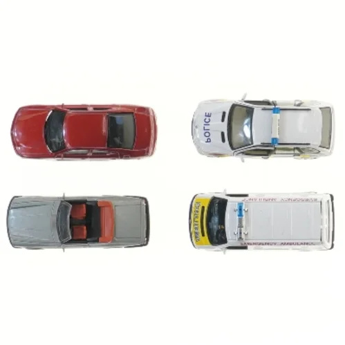 Små modelbiler sæt (str. 4 stk 11 cm)