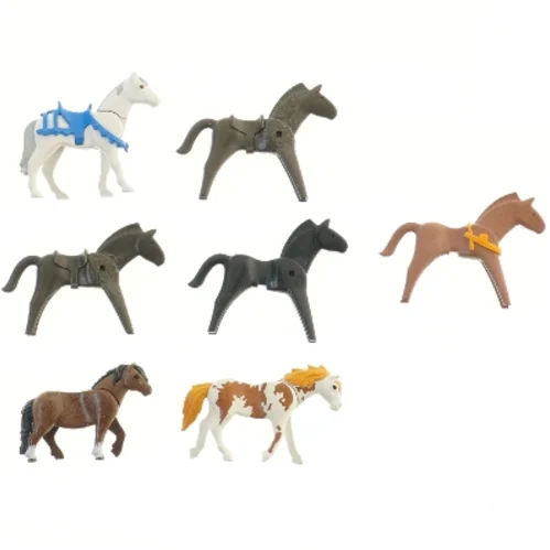 Playmobil heste, 7 stk fra Playmobil (str. 7 stk 11 cm)