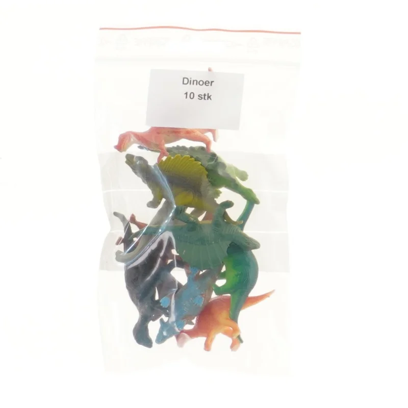Små plastikdinosaurer, 10 stk (str. 10 stk 6,5 cm)