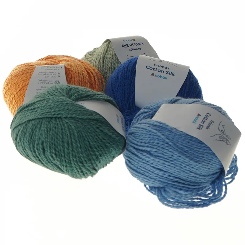 Bomuldssilkegarn, 5 stk fra Hobbii (str. 5 stk 120 m cm)