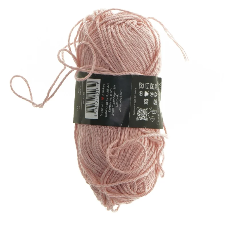 Pink garnnøgle fra We Yarn (str.  75 m 5 mm)
