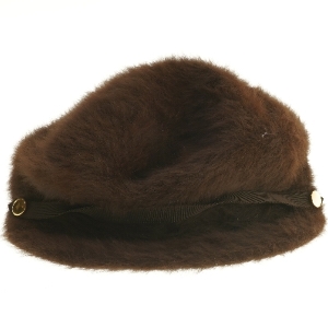 Brun pels hat fra Kangol (str. 23 cm)