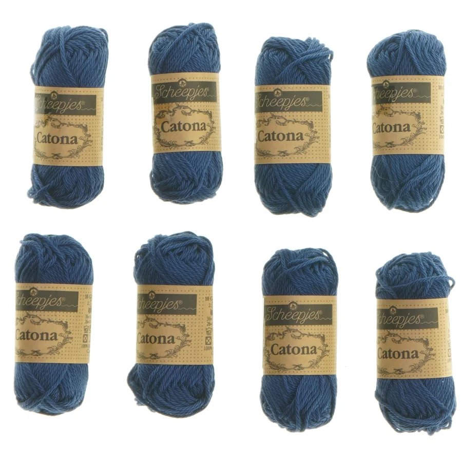 Scheepjes Catona garn - 8 stk (str. 8 stk 25 m cm)