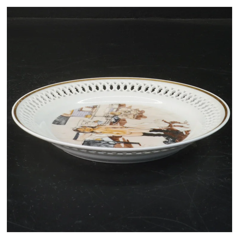 Dekorativ tallerken med kunstmotiv (str. Ø 17 cm) fra Bing & Grøndahl