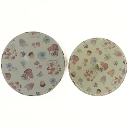 Dekorativ opbevaringskasse (str. Ø 21 cm længde 24 cm)