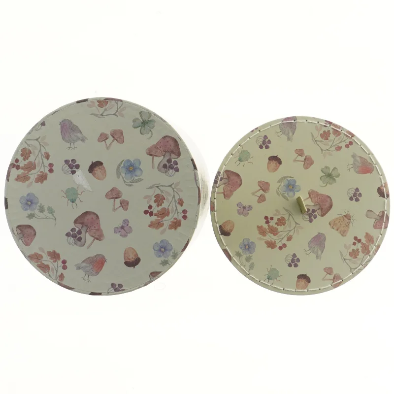 Dekorativ opbevaringskasse (str. Ø 21 cm længde 24 cm)