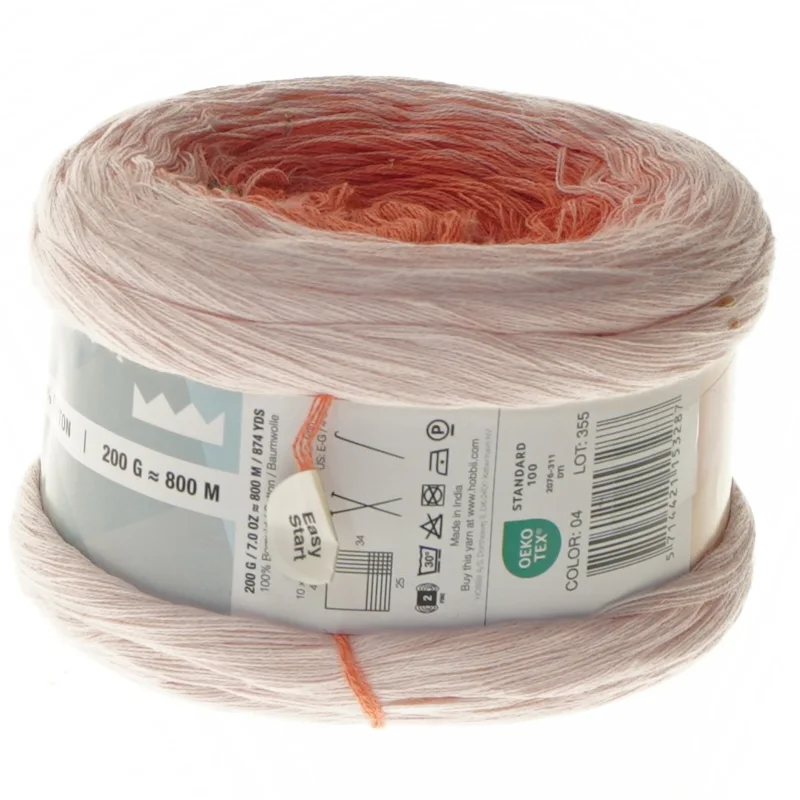 Cotton Kings Sultan Pastello garnnøgle fra Cotton Kings (str. 800 m cm)