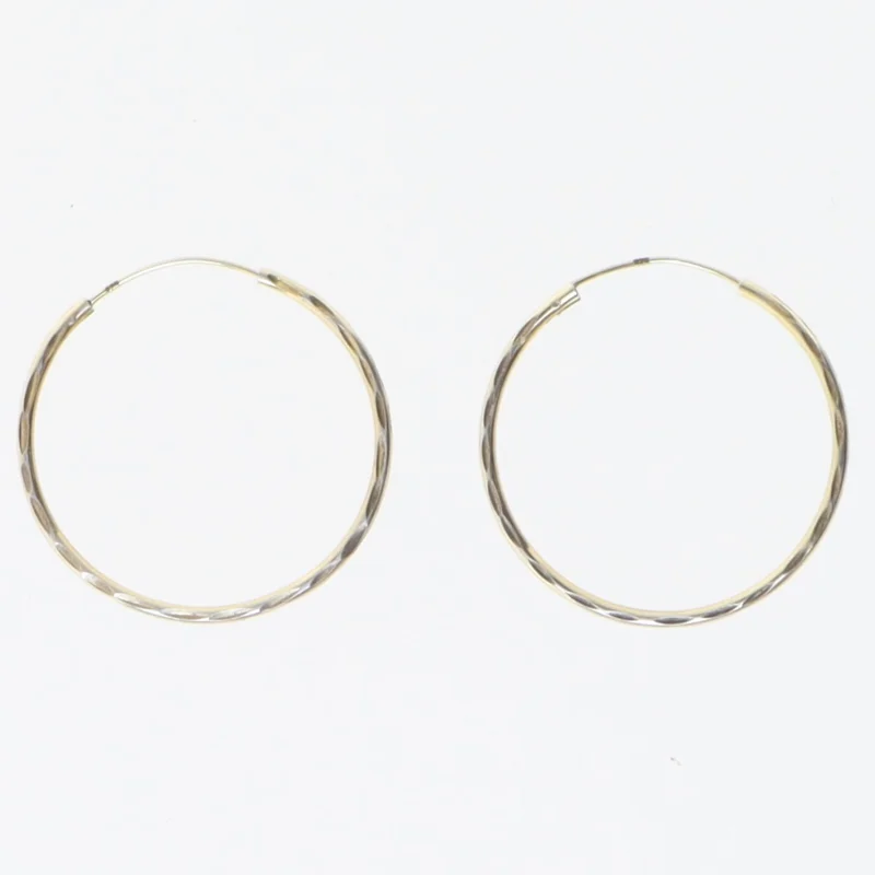 Guldstøbte hoops øreringe (str. Ø 3 cm)