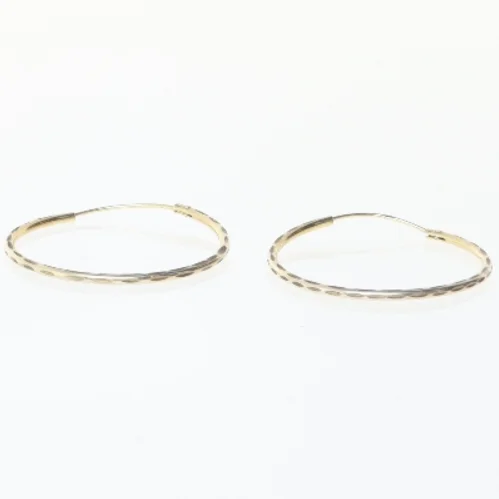 Guldstøbte hoops øreringe (str. Ø 3 cm)