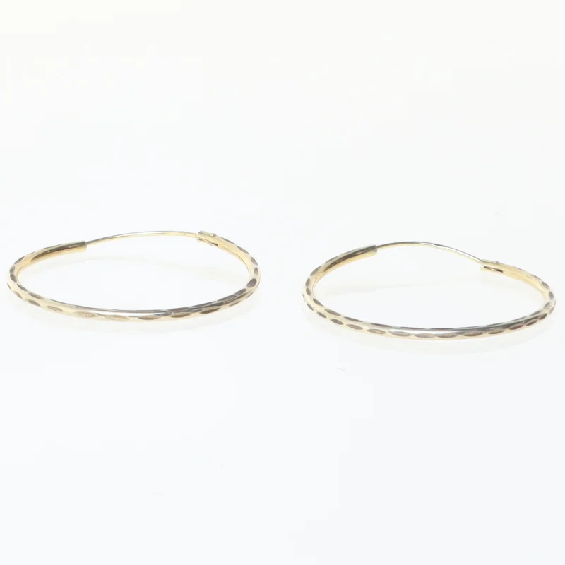 Guldstøbte hoops øreringe (str. Ø 3 cm)