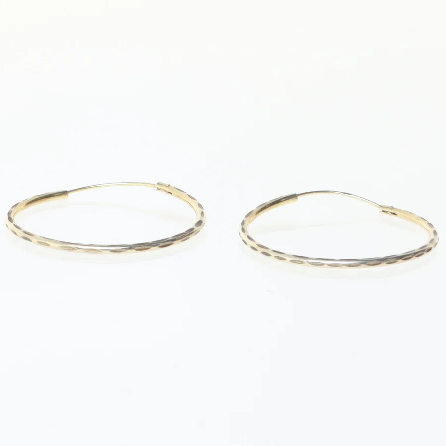 Guldstøbte hoops øreringe (str. Ø 3 cm)