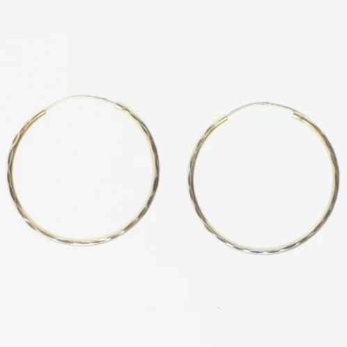 Guldstøbte hoops øreringe (str. Ø 3 cm)