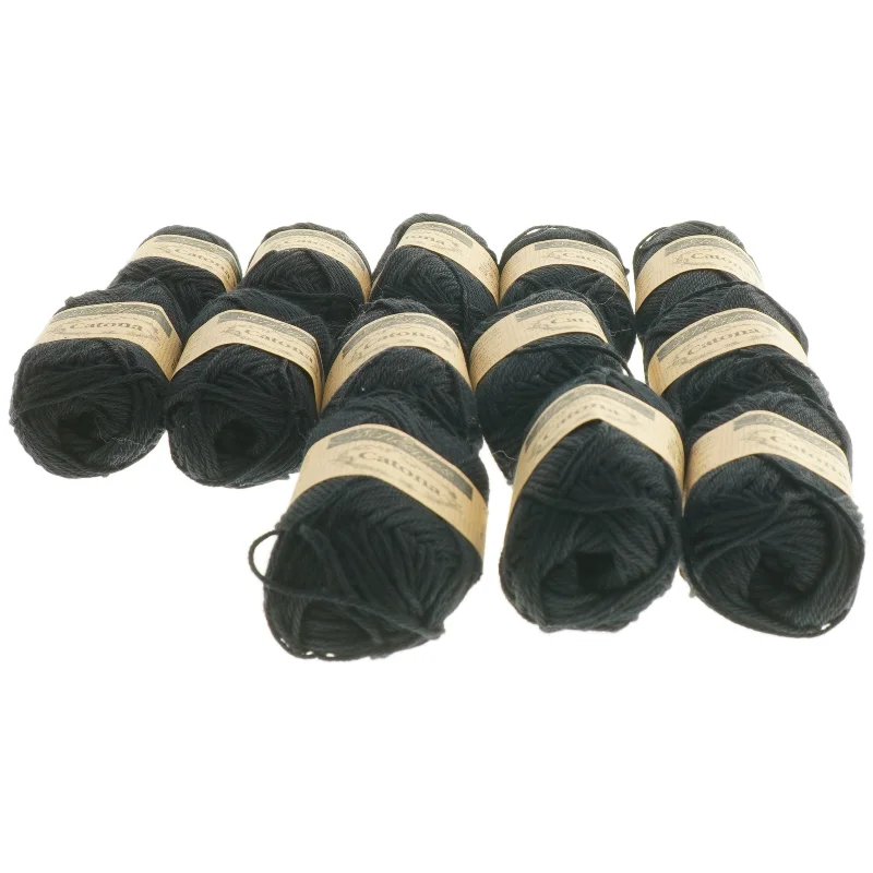 Sort garn, 13 stk (str. 13 stk 62,5 m cm)