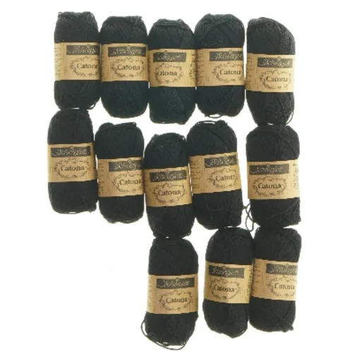 Sort garn, 13 stk (str. 13 stk 62,5 m cm)