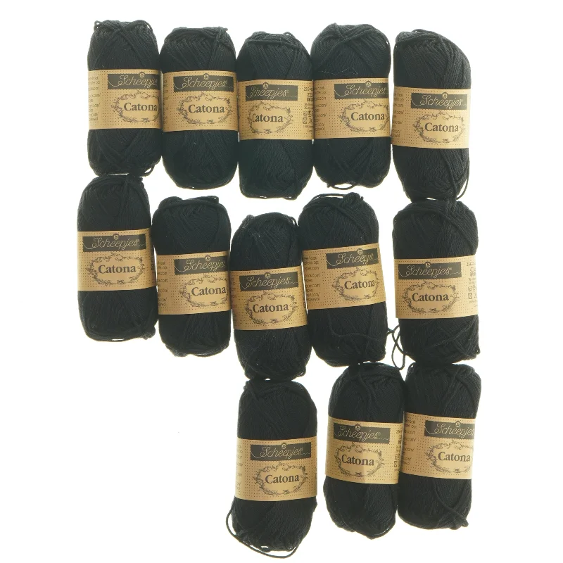 Sort garn, 13 stk (str. 13 stk 62,5 m cm)