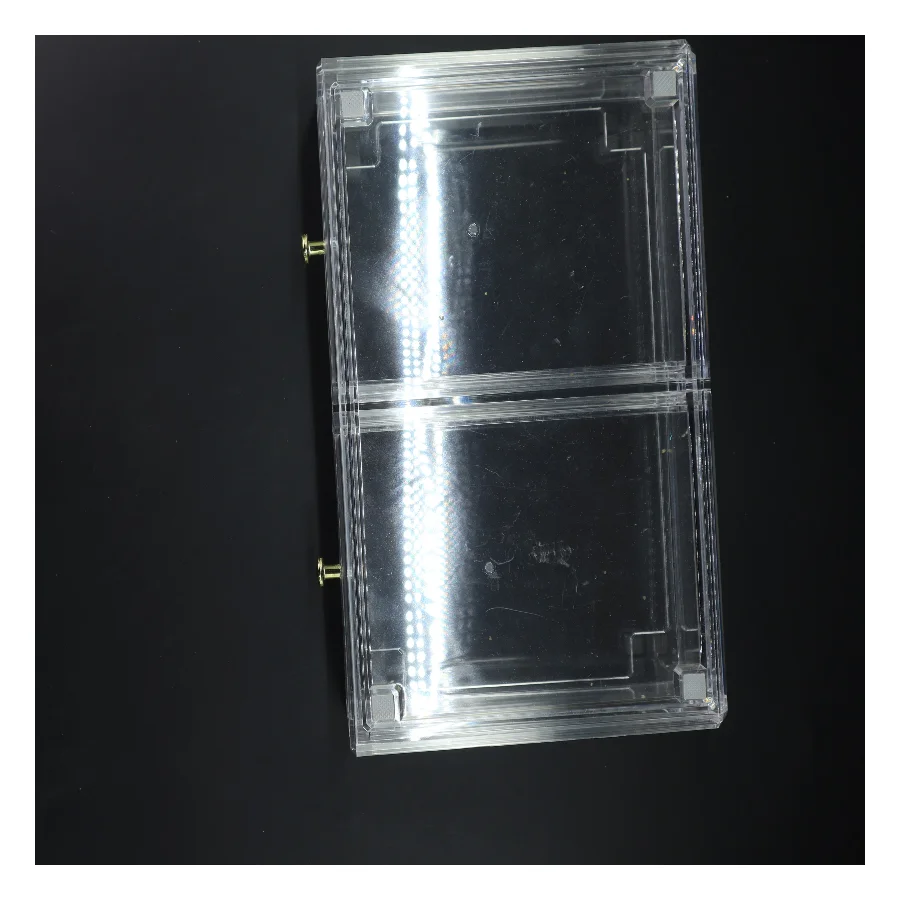 Gennemsigtig opbevaringskasse med to skuffer (str. 33x20x9 cm)