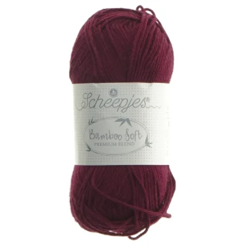 bambusgarn, vinrød fra Scheepies (str.  150 m cm)