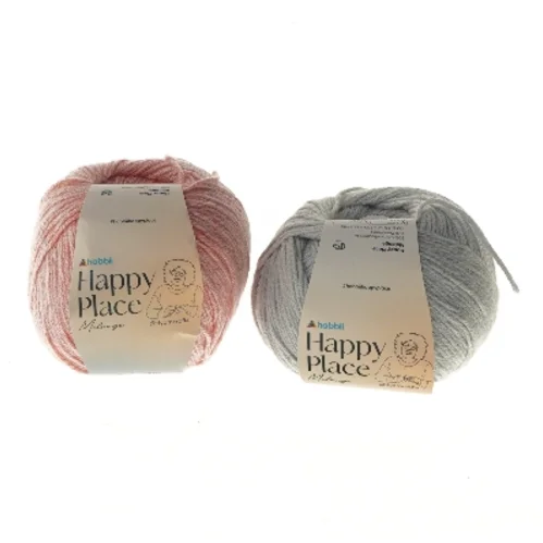 Garnnøgler Hobbii Happy Place Melange fra Hobbii (str. 2 stk 250 m cm)