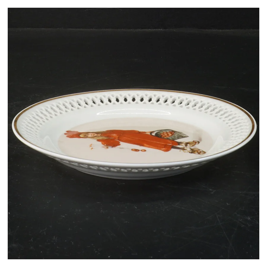 Porcelænstallerken med motiv fra Bing & Grøndahl (str. Ø 17 cm)