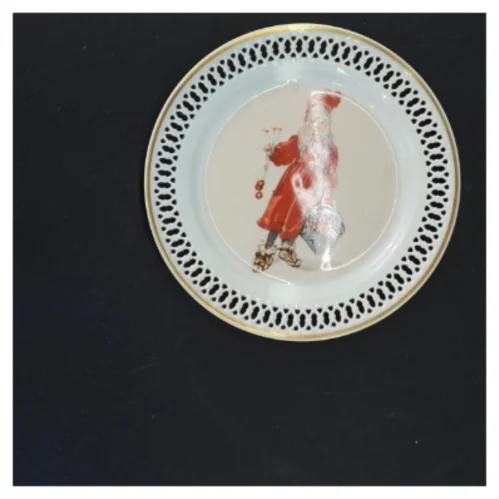 Porcelænstallerken med motiv fra Bing & Grøndahl (str. Ø 17 cm)