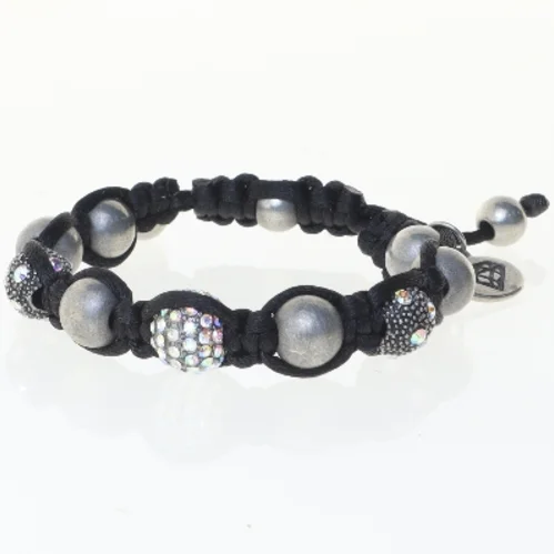 Armbånd med perler (str. Ø 6 cm)