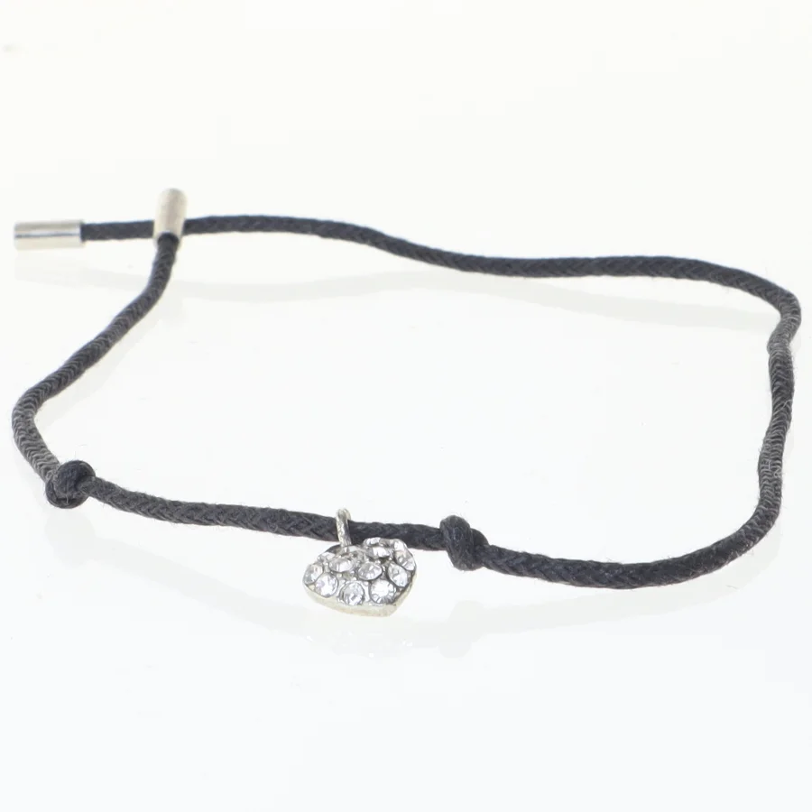 Armbånd / ankelkæde med hjertevedhæng (str. 31 cm)