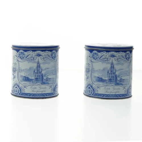 Hollandske Daelmanns Stroopwafel metaldåser (str. Ø. 10 cm længde. 10 cm)