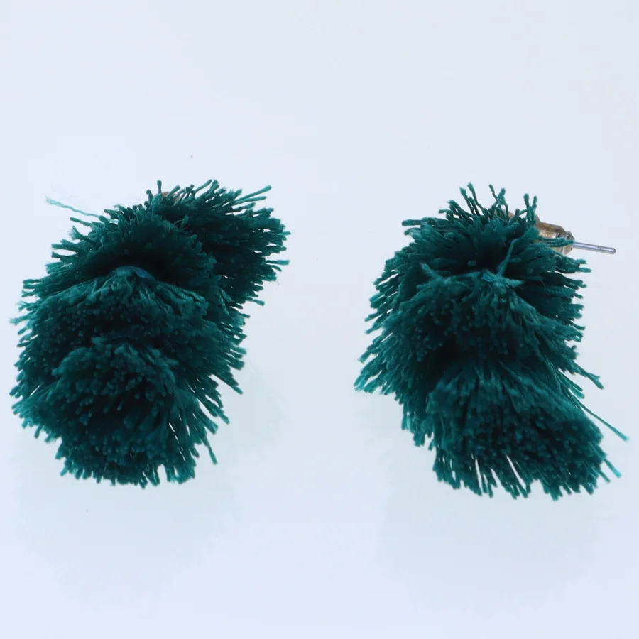 Grønne Tassel ørestikkere / øreringe (str. 70 mm)