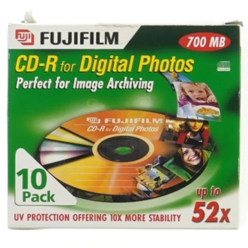 Fujifilm CD-R 700 MB 10-pak fra Fujifilm (str. 10 stk 13x15 cm)